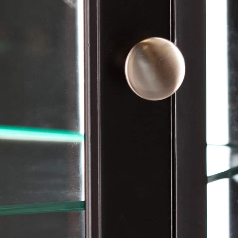 SEI Furniture Bijoux Black Corner Curio Display Cabinet