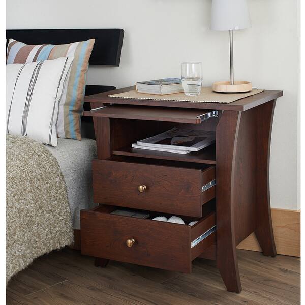 Shop Copper Grove Ettrick Vintage Walnut Modern 2 Drawer Nightstand On Sale Overstock 20461302