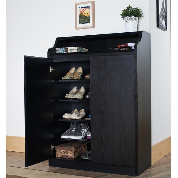 Furniture of America Brenth Sleek Black Shoe Free Shipping