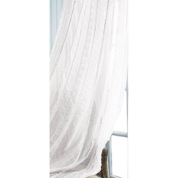 Jules Lace Rod Pocket 96 inch Curtain Panel