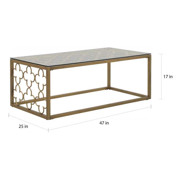 Quatrefoil Gold Met Gl Coffee Table Free Shipping Quatrefoil Gold Met Gl Coffee Table Free Shipping