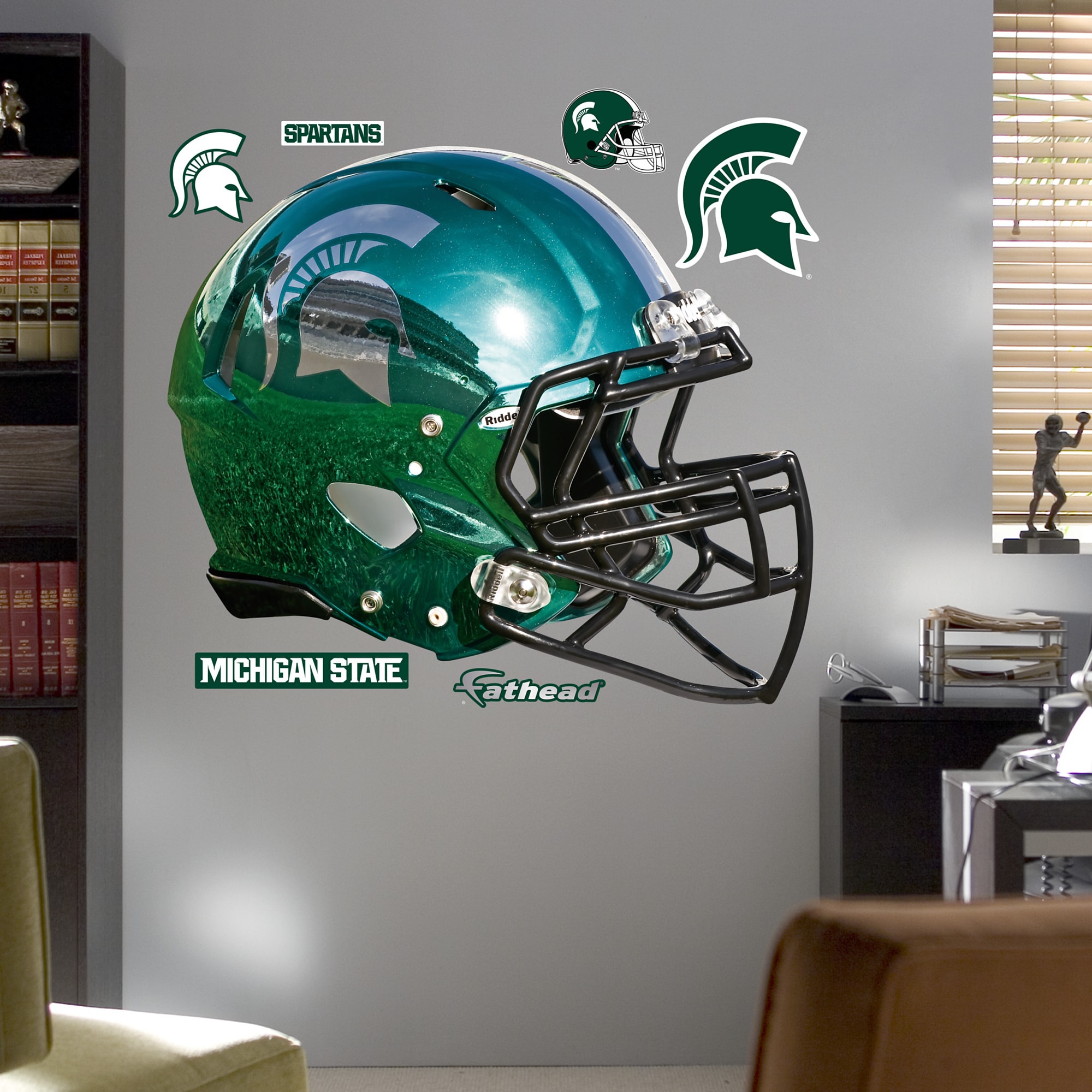 fathead football helmet Fat Head Stickers Michigan Chrome Helmet Fathead Michigan