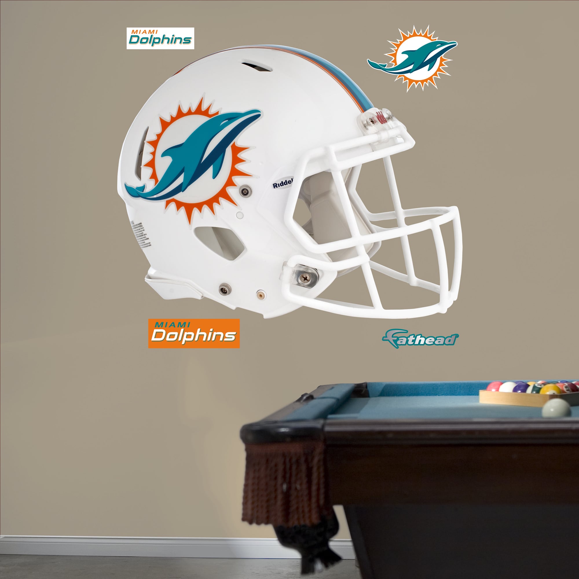 Miami Dolphins Fathead Giant Removable Decal