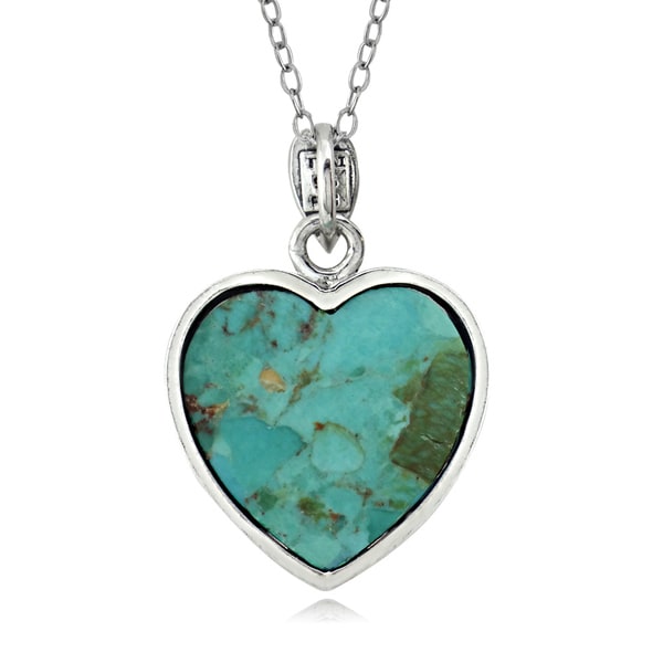 Reconstituted Turquoise Blue Topaz and Marcasite Sterling Silver Necklace