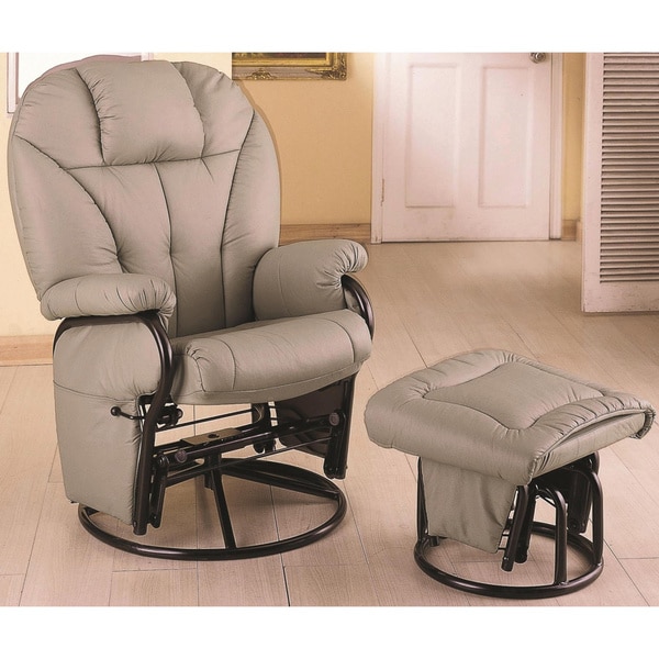 Shop Adonis Swivel Glider Recliner Ottoman Set - Free 