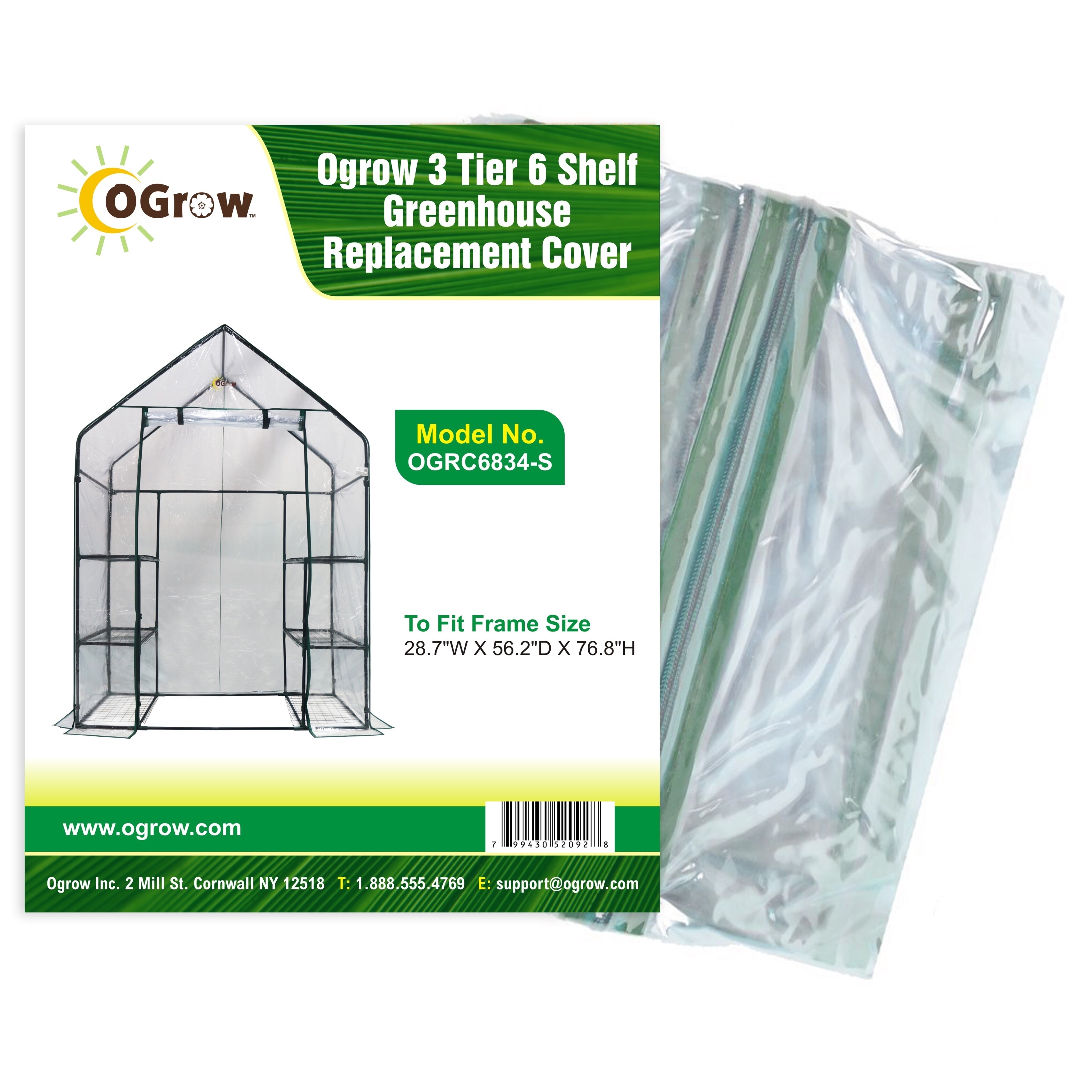 oGrow Greenhouse Replacement Cover Overstock 9318718