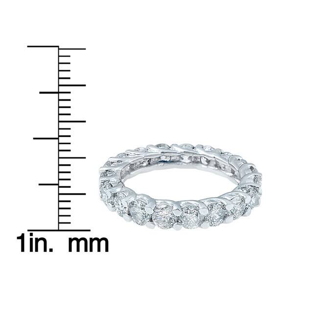 14k White Gold 3ct TDW Trellis Diamond Eternity Ring