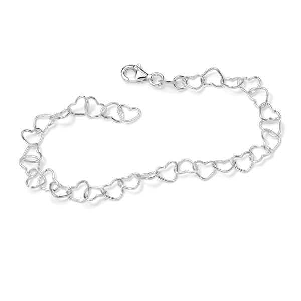 Heart Silver Anklets 925 Sterling Silver Polished And Nickel Free Liara 