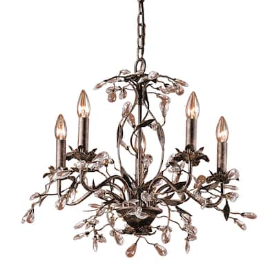 Elk Home Circeo Deep Rust Metal 5 Light Chandelier