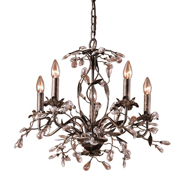 Elk Lighting Circeo Deep Rust 5 Light Chandelier On Elk Lighting X27 Circeo Deep Rust 5 Light Chandelier