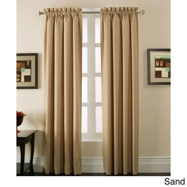 Shop Stockton Woven Blackout Rod Pocket Curtain Panel Pair Free