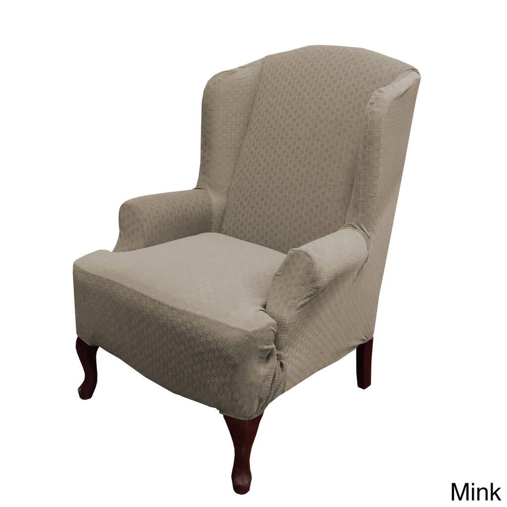 QuickCover Piccadilly One-piece Stretch Wing Chair Slipcover