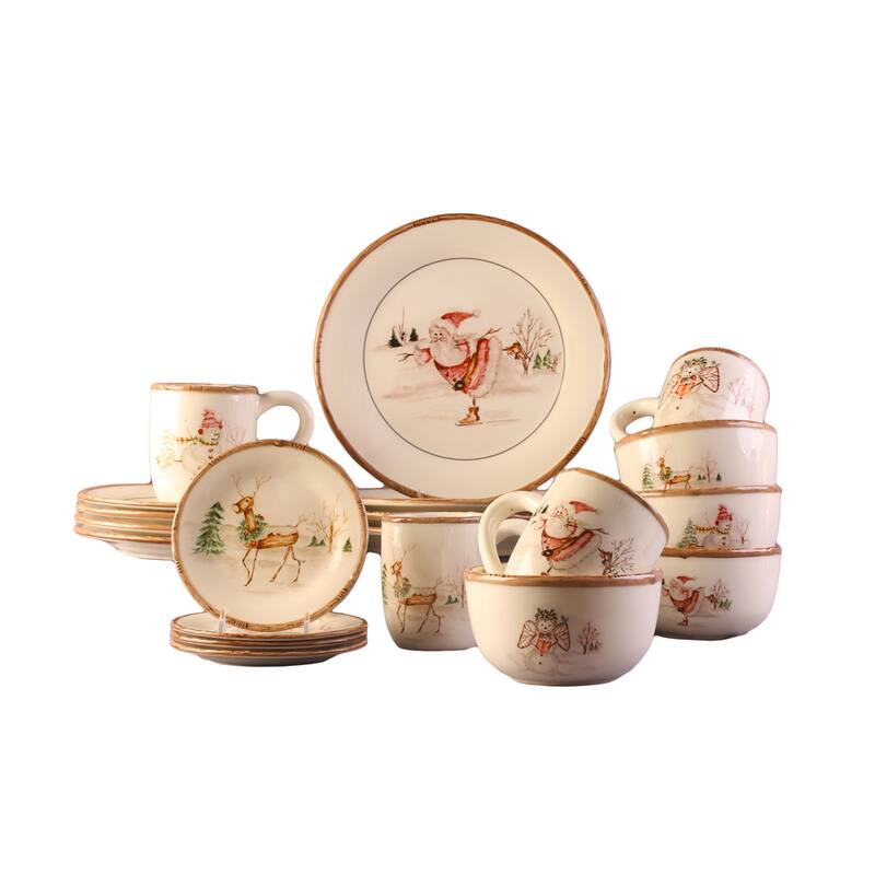 American Atelier Christmas 20-piece Dinner Set