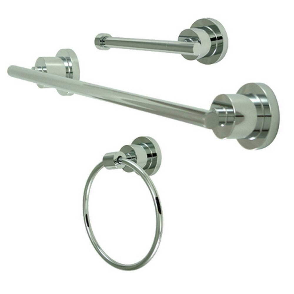 Kingston Brass Modern 3piece Chrome Bathroom Accessory Set On Sale Bed Bath & Beyond 9320025