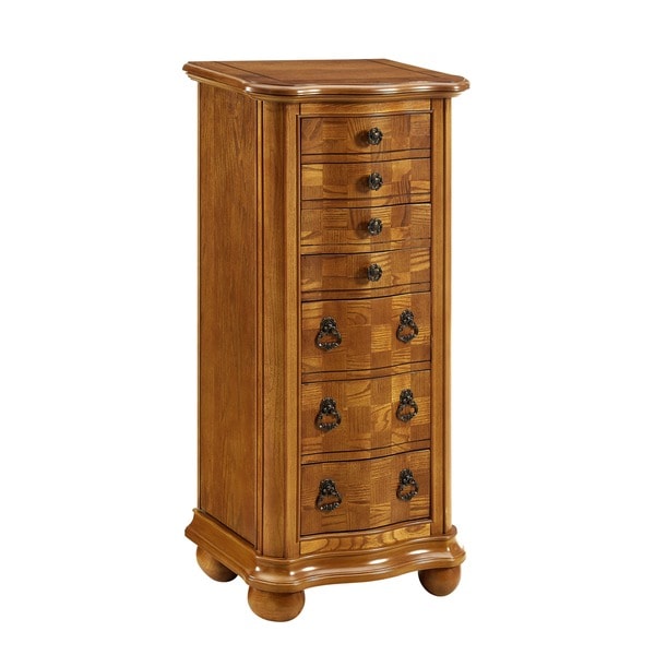 Powell Pamlico Jewelry Armoire - Oak