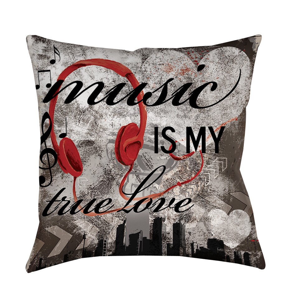 Shop Music Is My True Love Throw Floor Pillow Free Shipping On