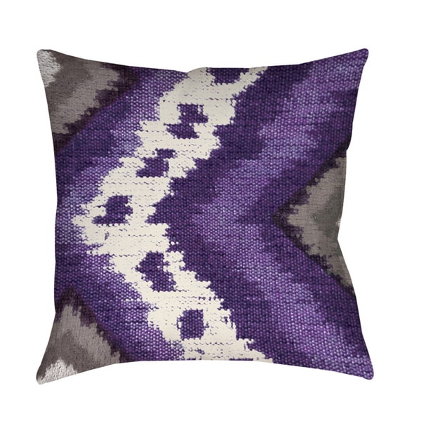Tribal Ikat Plum Throw/ Floor Pillow