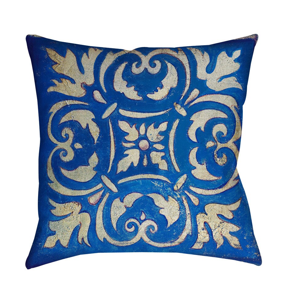 Shop Blue Mosaic Throw/ Floor Pillow Free Shipping On Orders Over 45