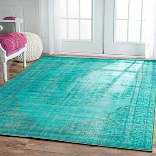 Turquoise Rug Area Rugs Online At Our Best Nuloom Vintage Inspired Fancy Overdyed Rug 4 X 6