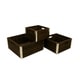 preview thumbnail 1 of 1, Wald Imports Reinforced Grey-wash Wood Storage Crates (Set of 3)