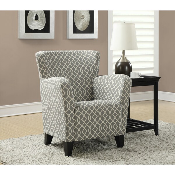 Shop Grey / Beige Wave Fabric Club Chair - Free Shipping Today ...