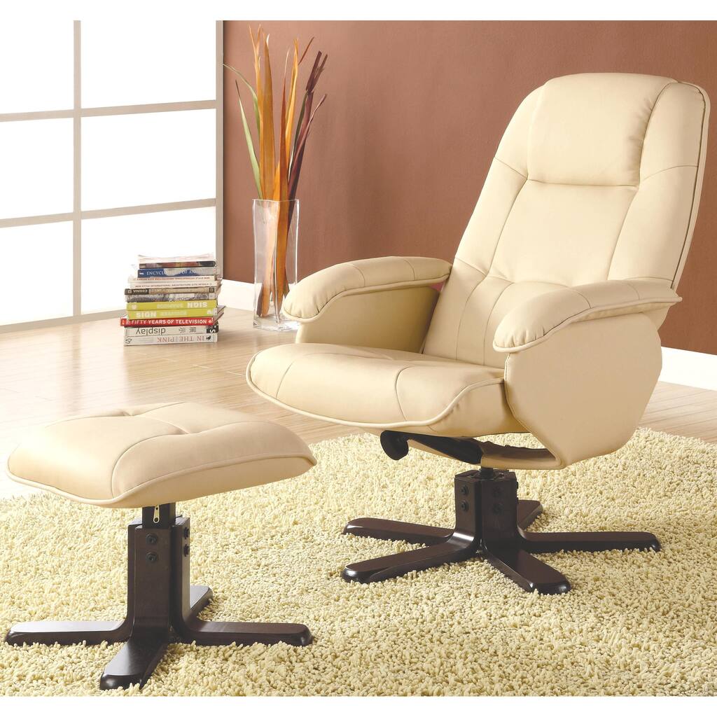 Basana Swivel Recliner Ottoman Set