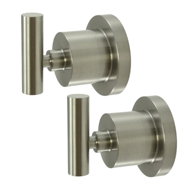 Modern Brushed Nickel Robe Hook Set of 2 Grey On Sale Bed