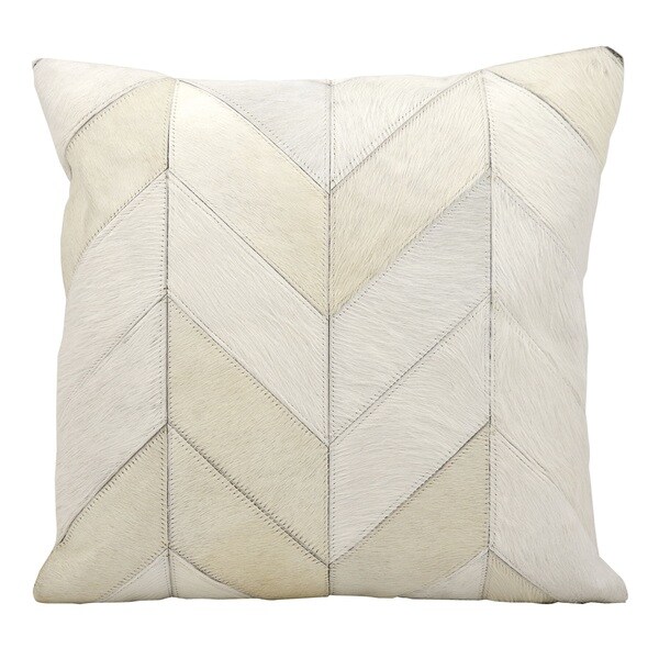 Shop Nourison kathy ireland 20inch Solid Chevron White Throw Pillow