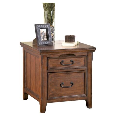 Woodboro Casual Media End Table Dark Brown Finish - 24"W x 27"D x 25"H