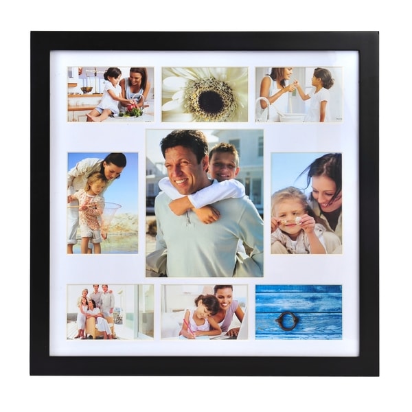 Uttermost Massena Matte Black Photo Frame Collage, S/7