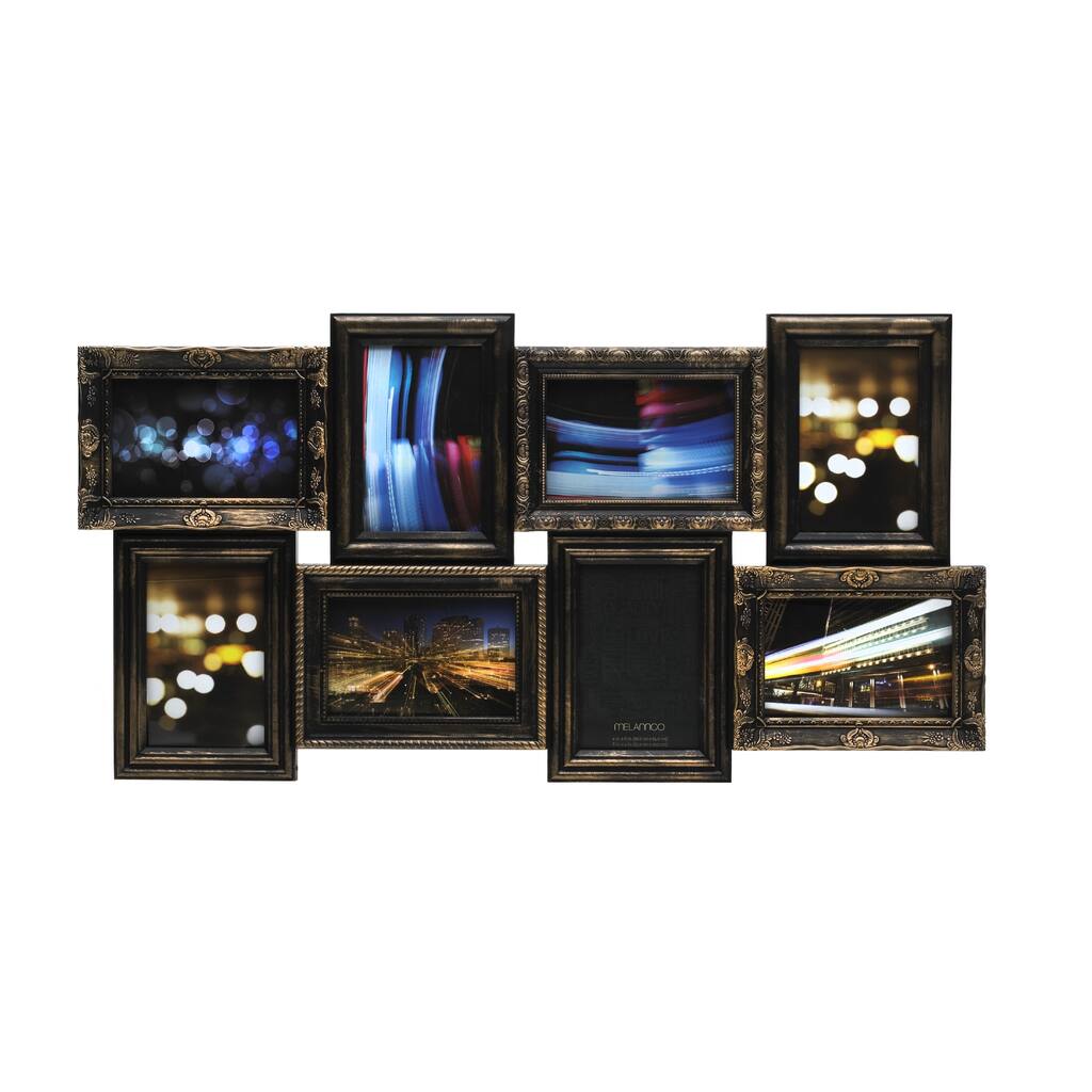 Melannco Bronze Rub Multi Profile 8-photo Collage Frame
