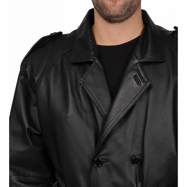 excelled leather trench coat