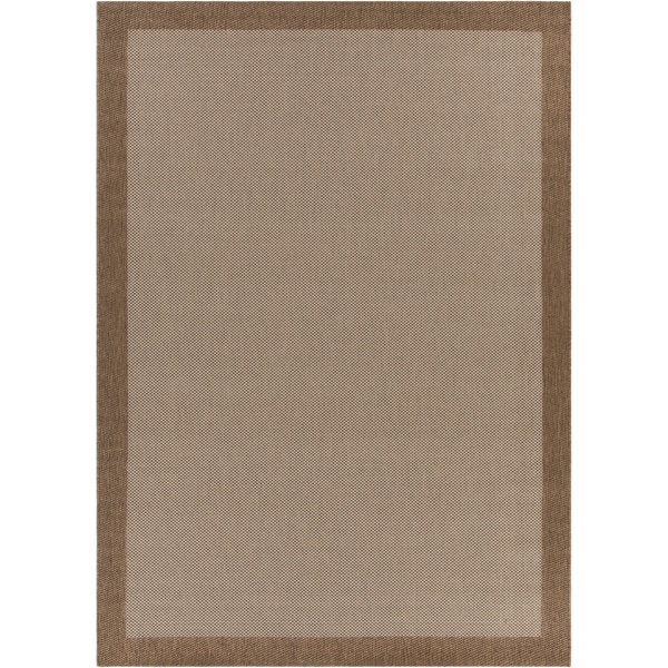 Artist's Loom Indoor/Outdoor Contemporary Border Rug - 3'11 x 5'7