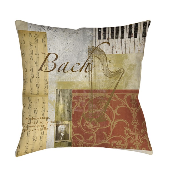 Classic Composers Bach Indoor/ Outdoor Pillow