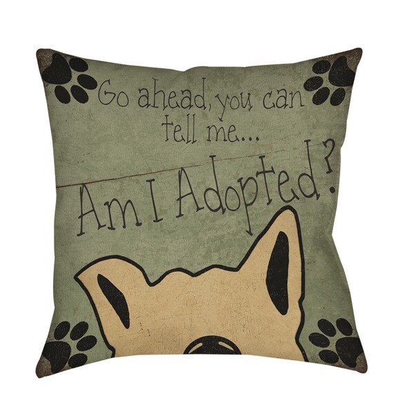 Shop Am I Adopted Throw/ Floor Pillow Free Shipping On Orders Over