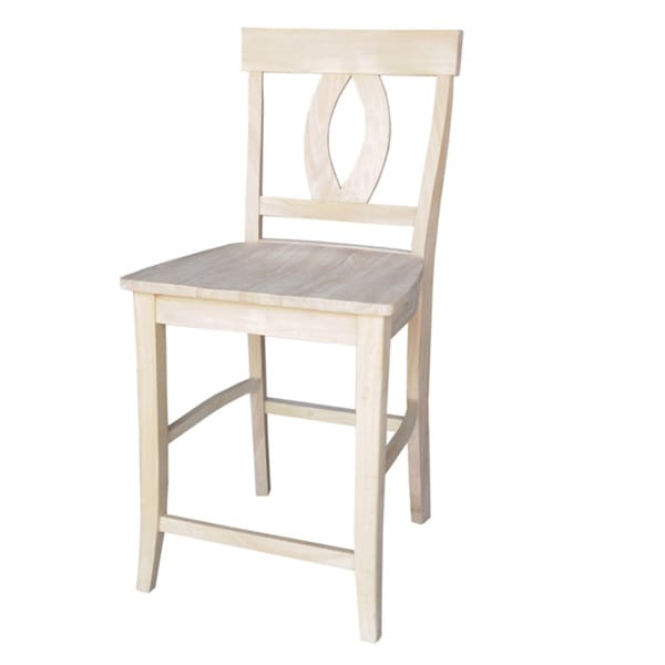 Verona Unfinished 24 Inch Solid Parawood Counter Stool Free Verona Unfinished 24 Inch Solid Parawood Counter Stool