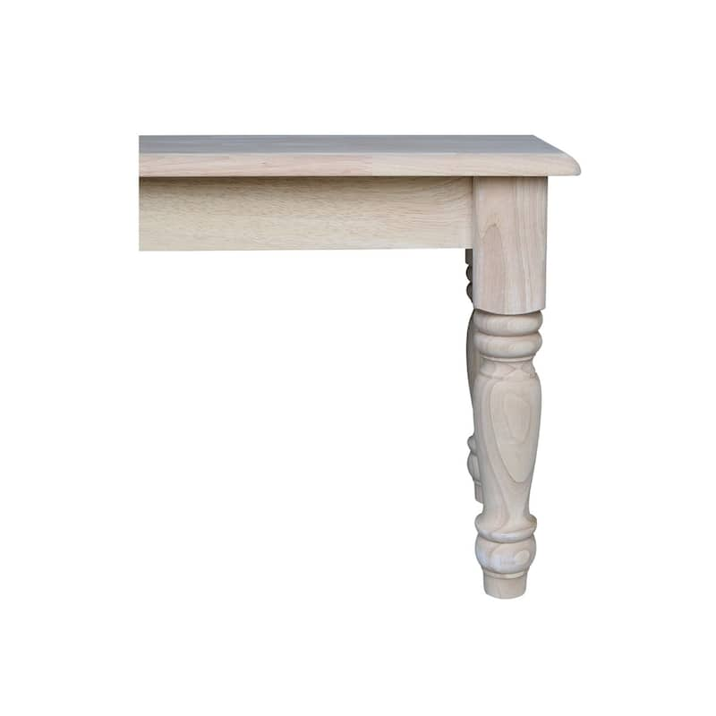 The Gray Barn Hester Gulch Unfinished Farmhouse Dining Bench, Solid Wood