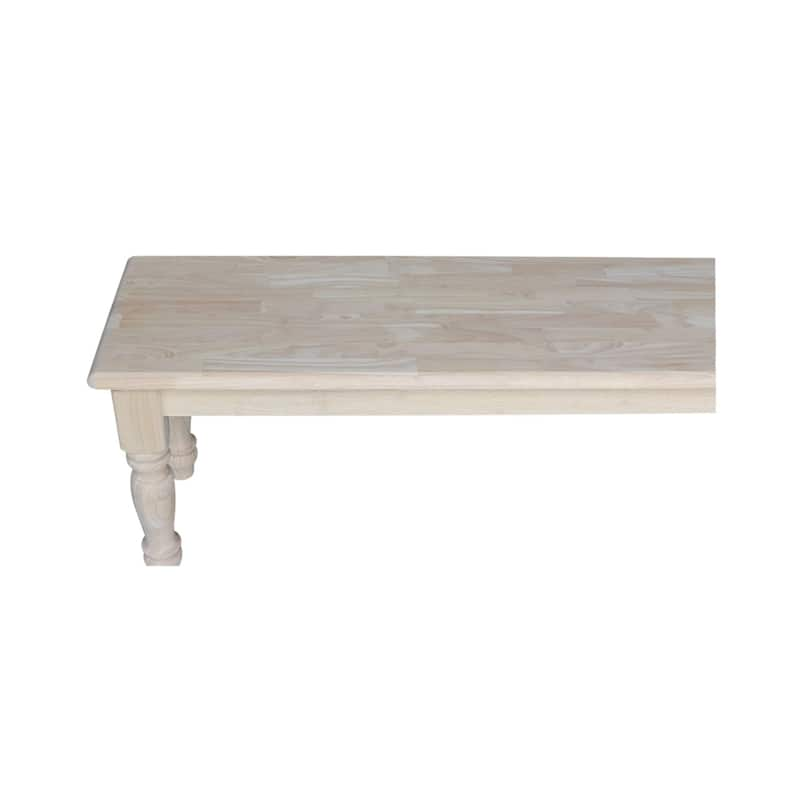 The Gray Barn Hester Gulch Unfinished Farmhouse Dining Bench, Solid Wood