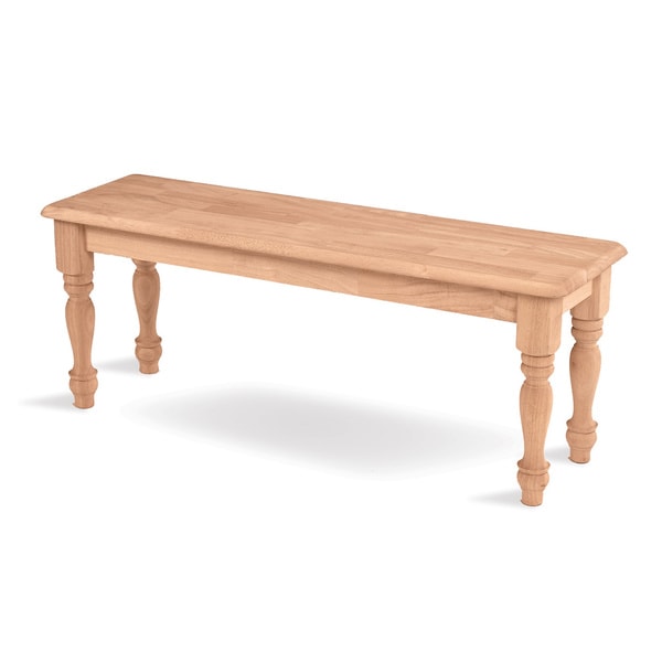 Unfinished Solid Parawood Farmhouse Dining Bench Free Shipping Today