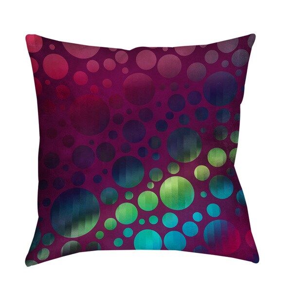 Shop Circles I Magenta Indoor/ Outdoor Throw Pillow On Sale Free