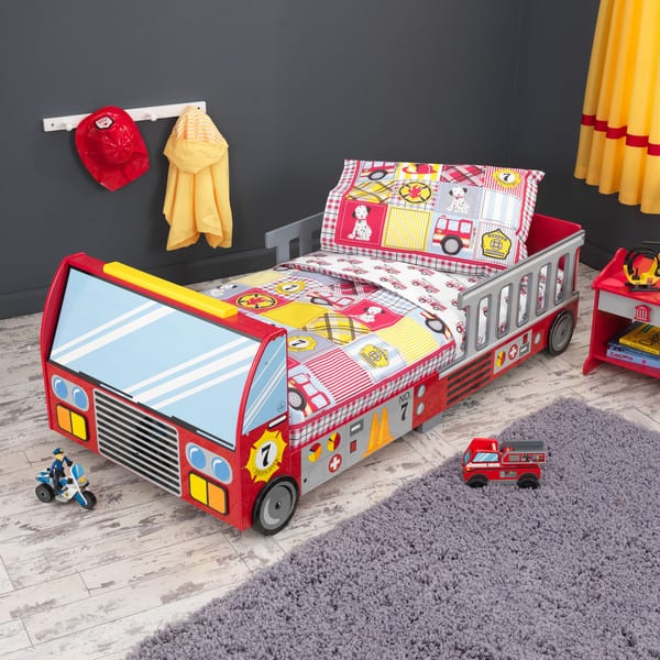 Shop Boy S Fire Truck Theme 4 Piece Standard Crib Bedding Set