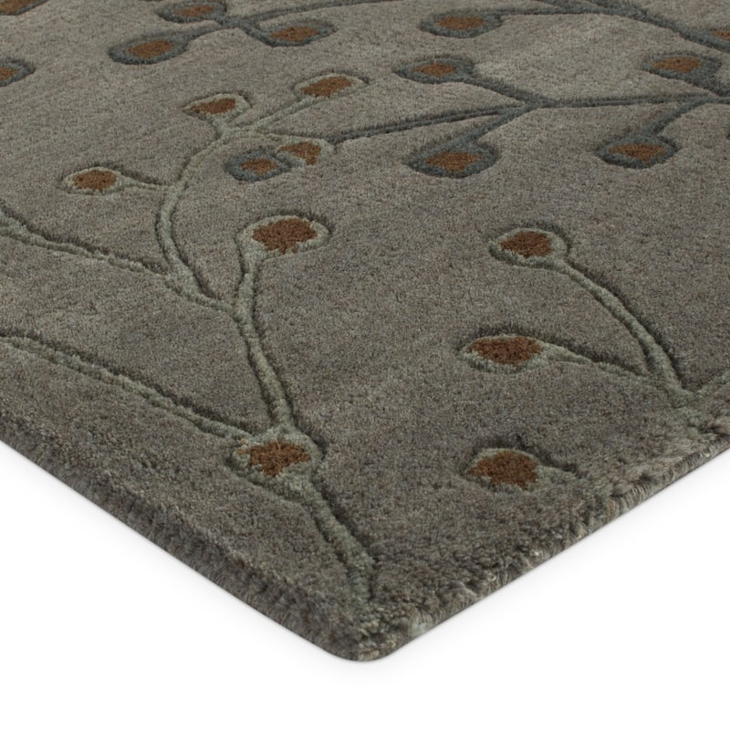 Sakura Handmade Transitional Floral Wool Area Rug
