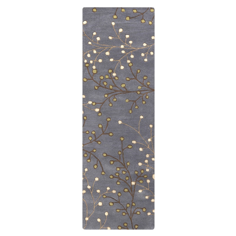 Sakura Handmade Transitional Floral Wool Area Rug