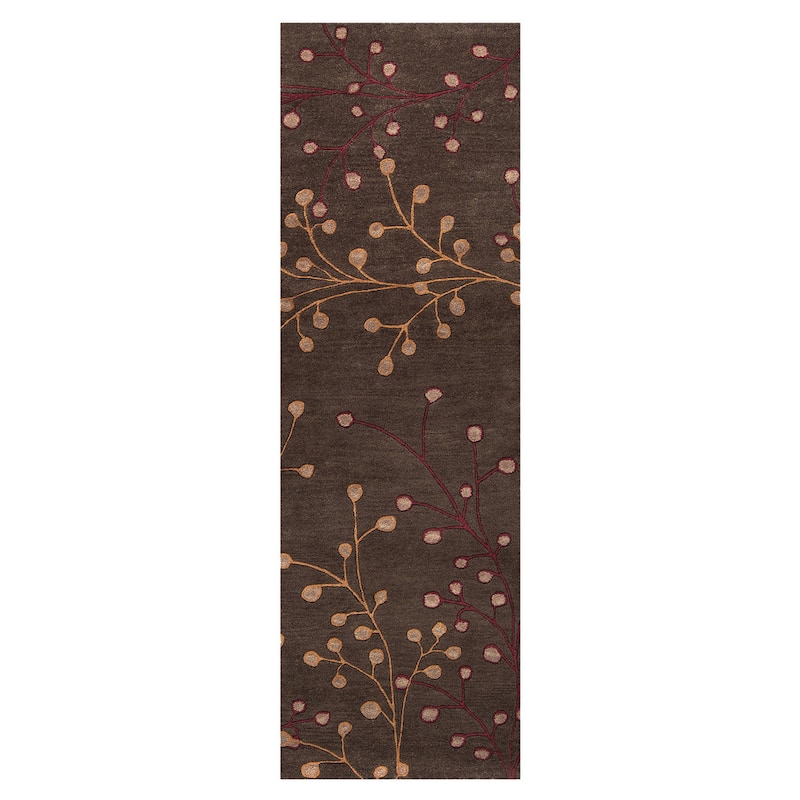 Sakura Handmade Transitional Floral Wool Area Rug