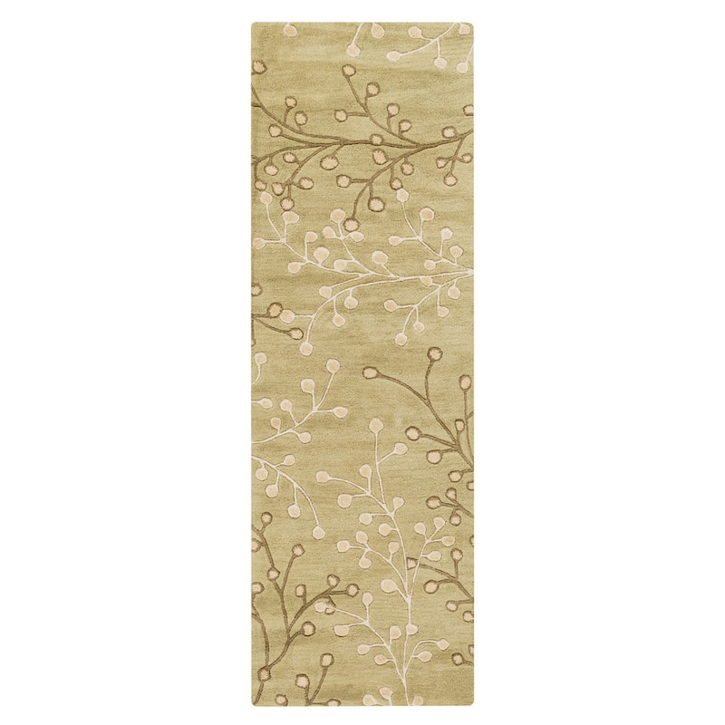 Sakura Handmade Transitional Floral Wool Area Rug