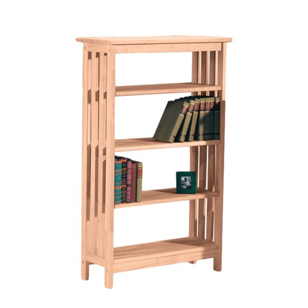 Unfinished Parawood Four-tier Mission Style Shelf Unit - Free Shipping ...