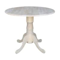 International Concepts Unfinished Round 36-inch Dual Drop-leaf Dining Table