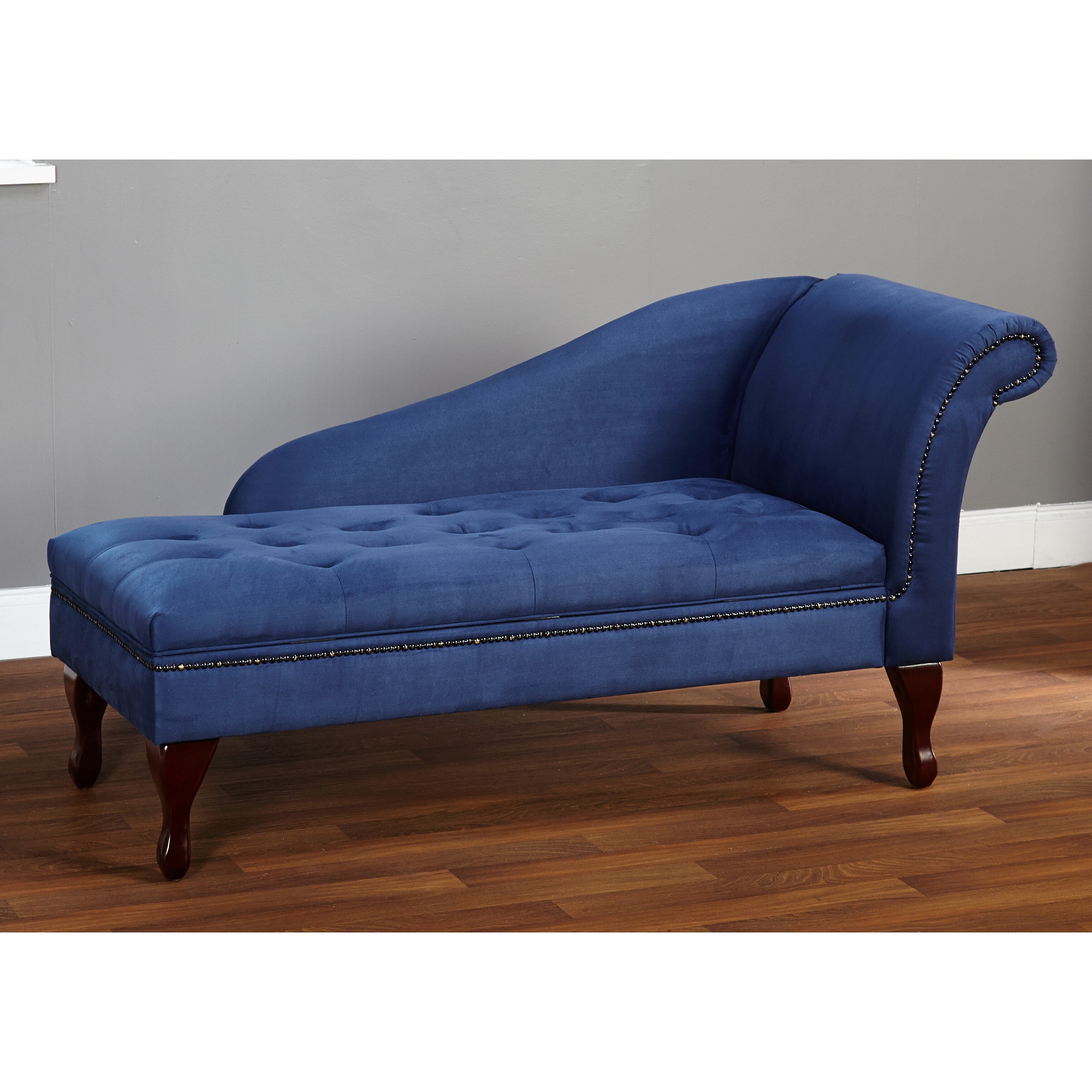 Shop Black Friday Deals On Simple Living Blue Storage Chaise Overstock 9330931