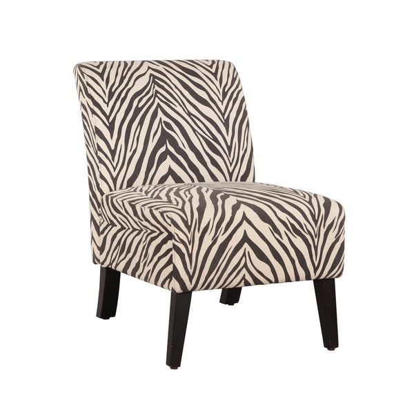 brown zebra print accent chair