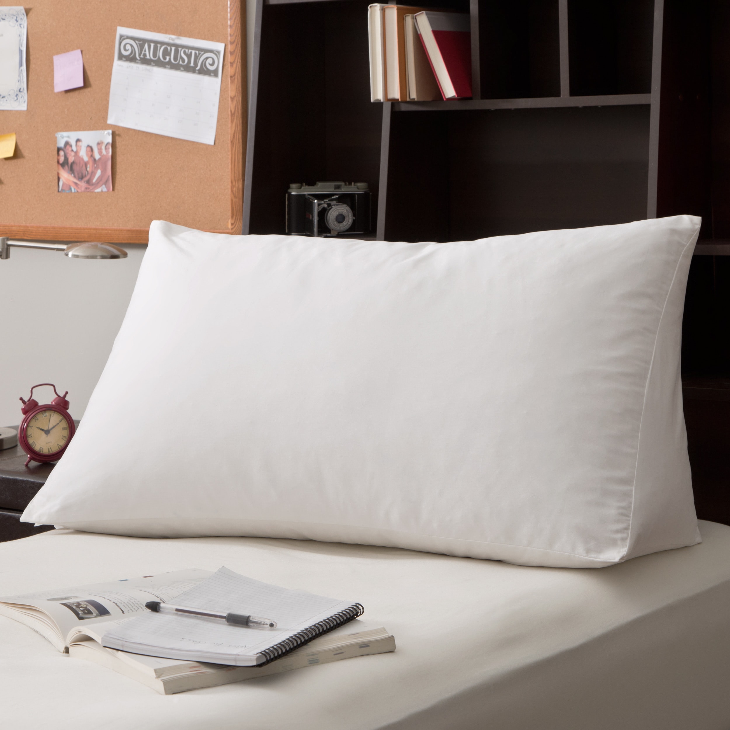 Shop White Goose Down And Feather Reading Wedge Pillow On Sale